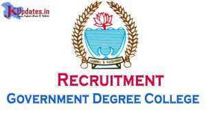Government Degree College recruitment GDC