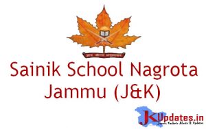 Sainik School Nagrota Jammu jobs.