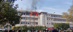 Breaking : Fire breaks out in civil secretariat Jammu