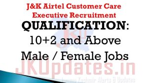J&K Airtel Customer Care Executive Recruitment
