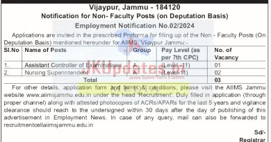 AIIMS Jammu Non-Faculty Jobs - Apply Now