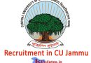 Central University of Jammu, CUJ Recruitment Apply Now