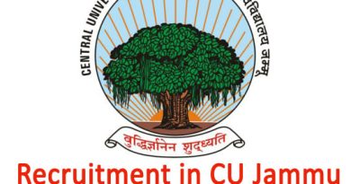 Central University of Jammu, CUJ Recruitment Apply Now