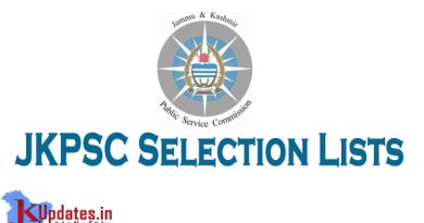 J&K Combined Competitive (Main) Examination, 2023 – Result of Rechecking