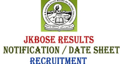 jkbose.ac.in, JKBOSE, JKBOSE Results, JKBOSE Exams, JKBOSE Notifications,J&K School Board, JK Board, JKBoard, JK Bord, JKBOSE Date, Class 12th Date Sheet