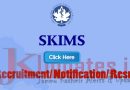 SKIMS  Result First Professional MBBS Annual Examination