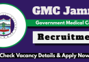 GMC Jammu Jobs, GMC Jobs, Jammu Recruitment