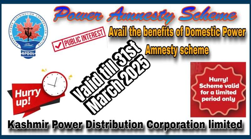 Power Amnesty Scheme, Check Details