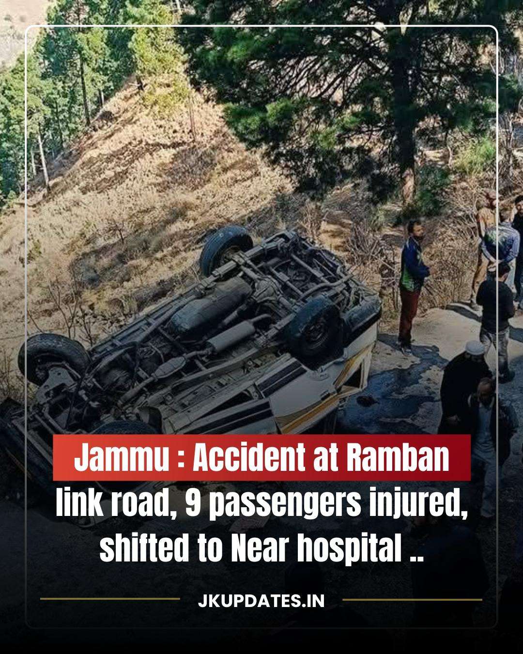 JK News Today: Accident at Ramban link road, 9 passengers injured