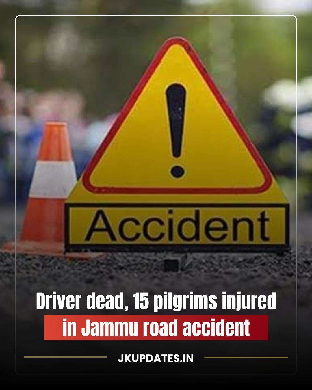 Driver dead, 15 pilgrims injured in Jammu road accident
