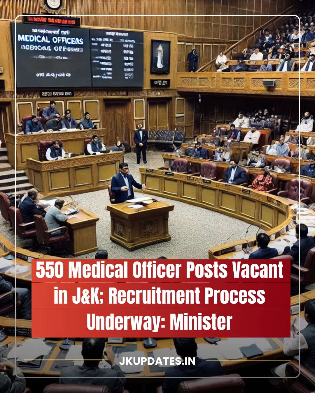 Around 550 posts of Medical Officers vacant across J&K: Minister Javed Dar in Assembly