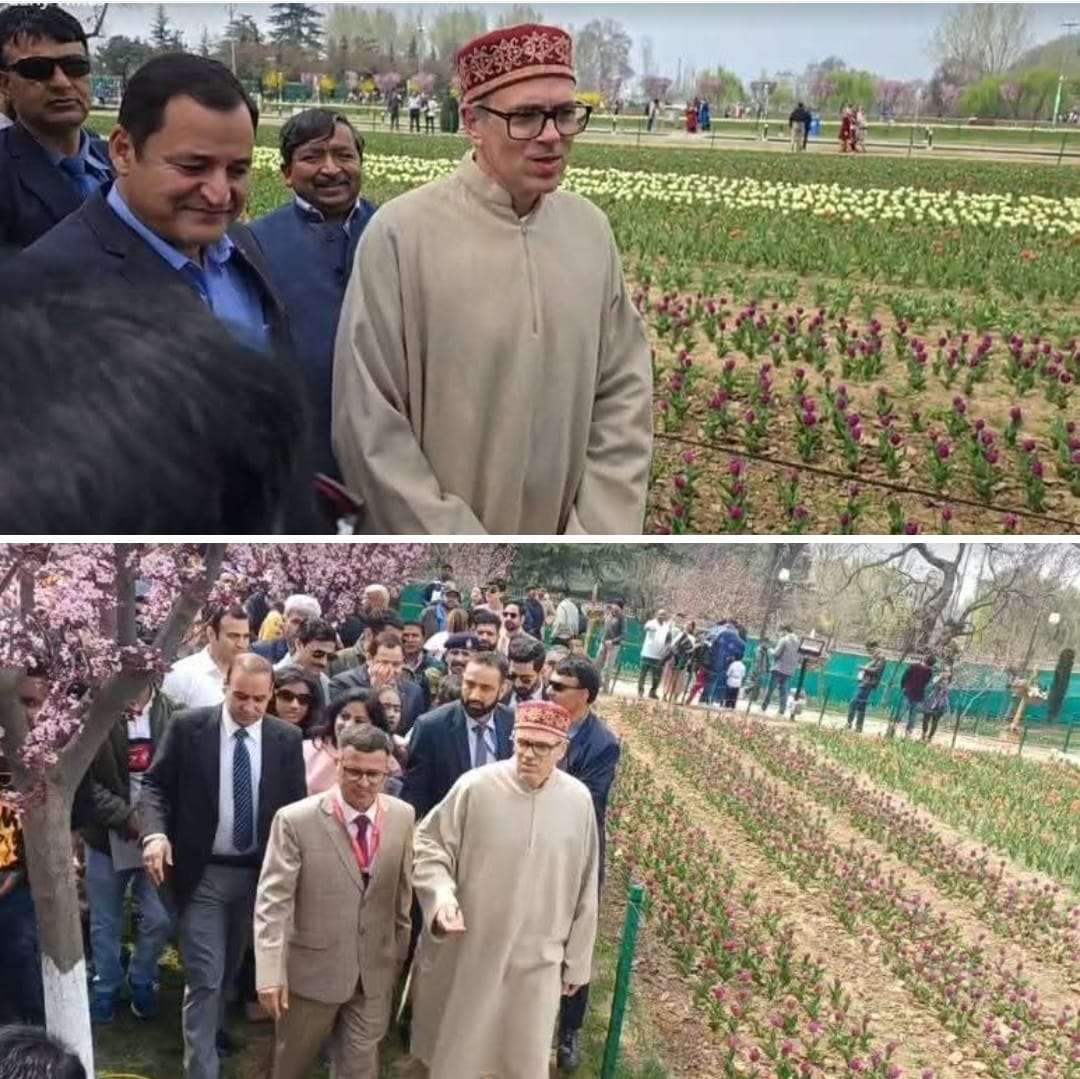 Kashmir News: CM Omar Abdullah Throws Open Asia’s Largest Tulip Garden in Srinagar
