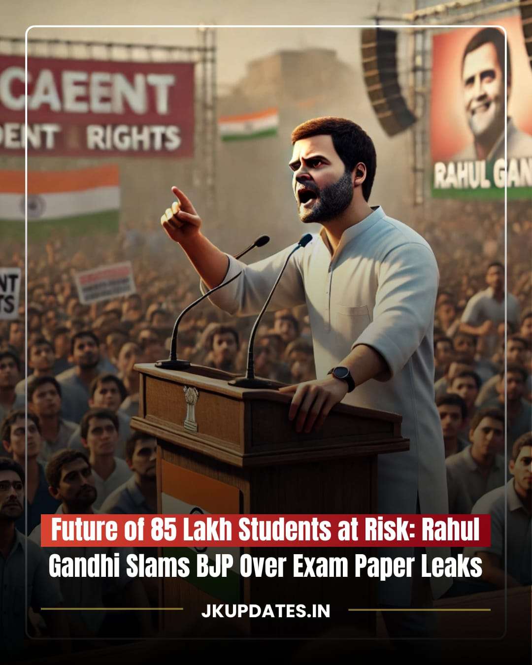 Future Of 85 Lakh Children In 6 States At Risk: Rahul Slams BJP Over Exam Paper Leaks