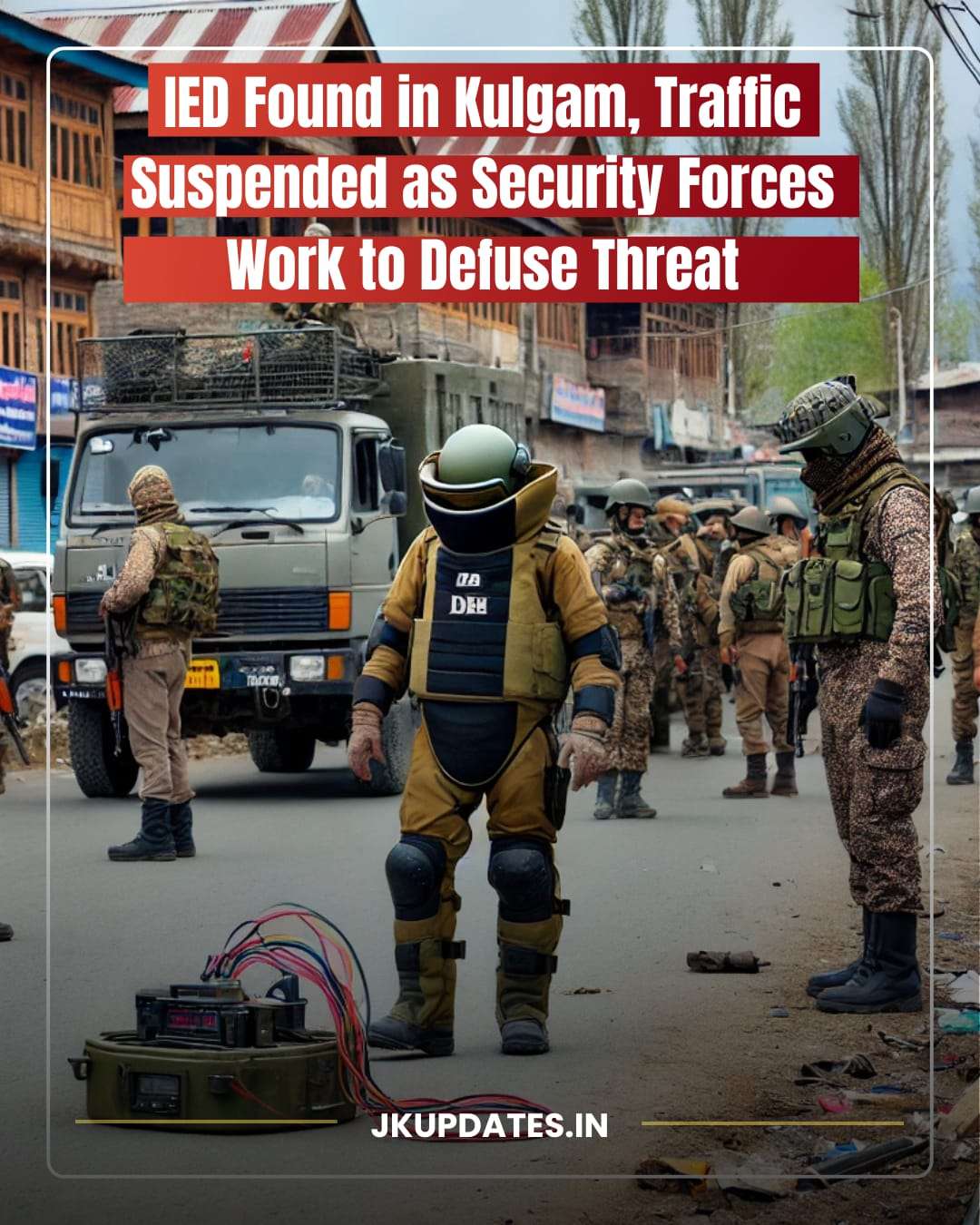 IED Found in Kulgam, Traffic Movement Suspended