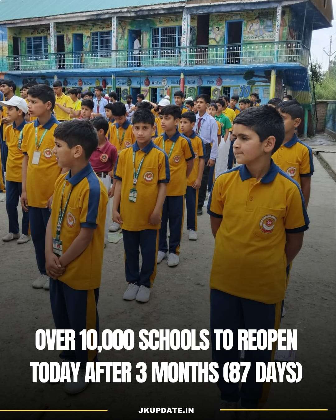 Kashmir News Today: Over 10,000 schools to reopen today after 3 months (87 Days)