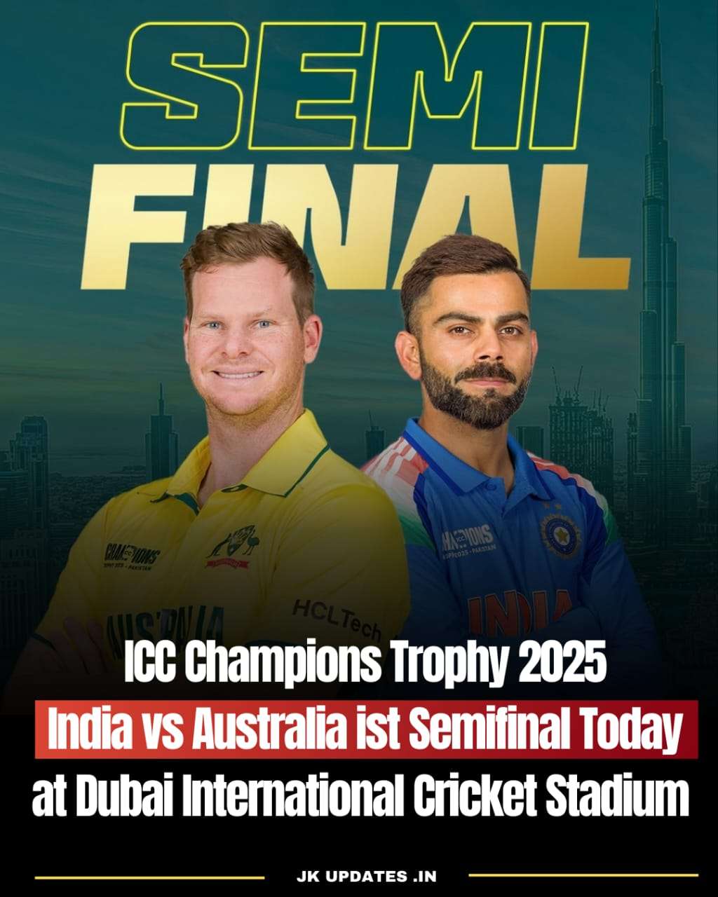 Ind vs Aus : Ind Beat Aus. Into Finals