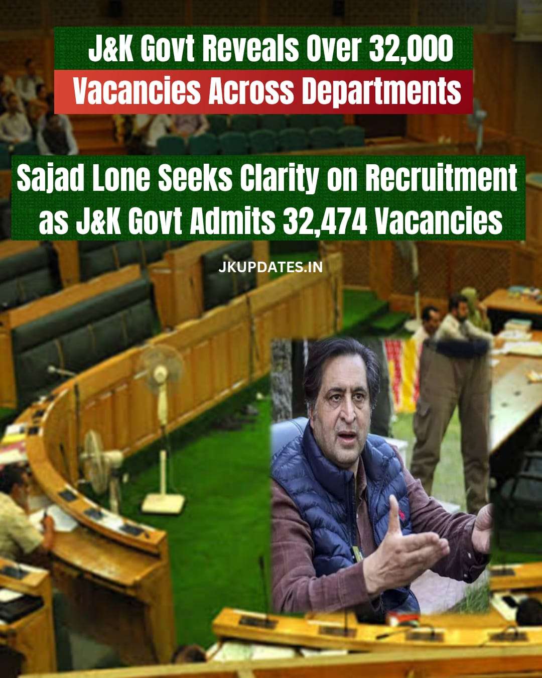 Good News : J&K Govt Reveals Over 32,000 Vacancies Across Departments 