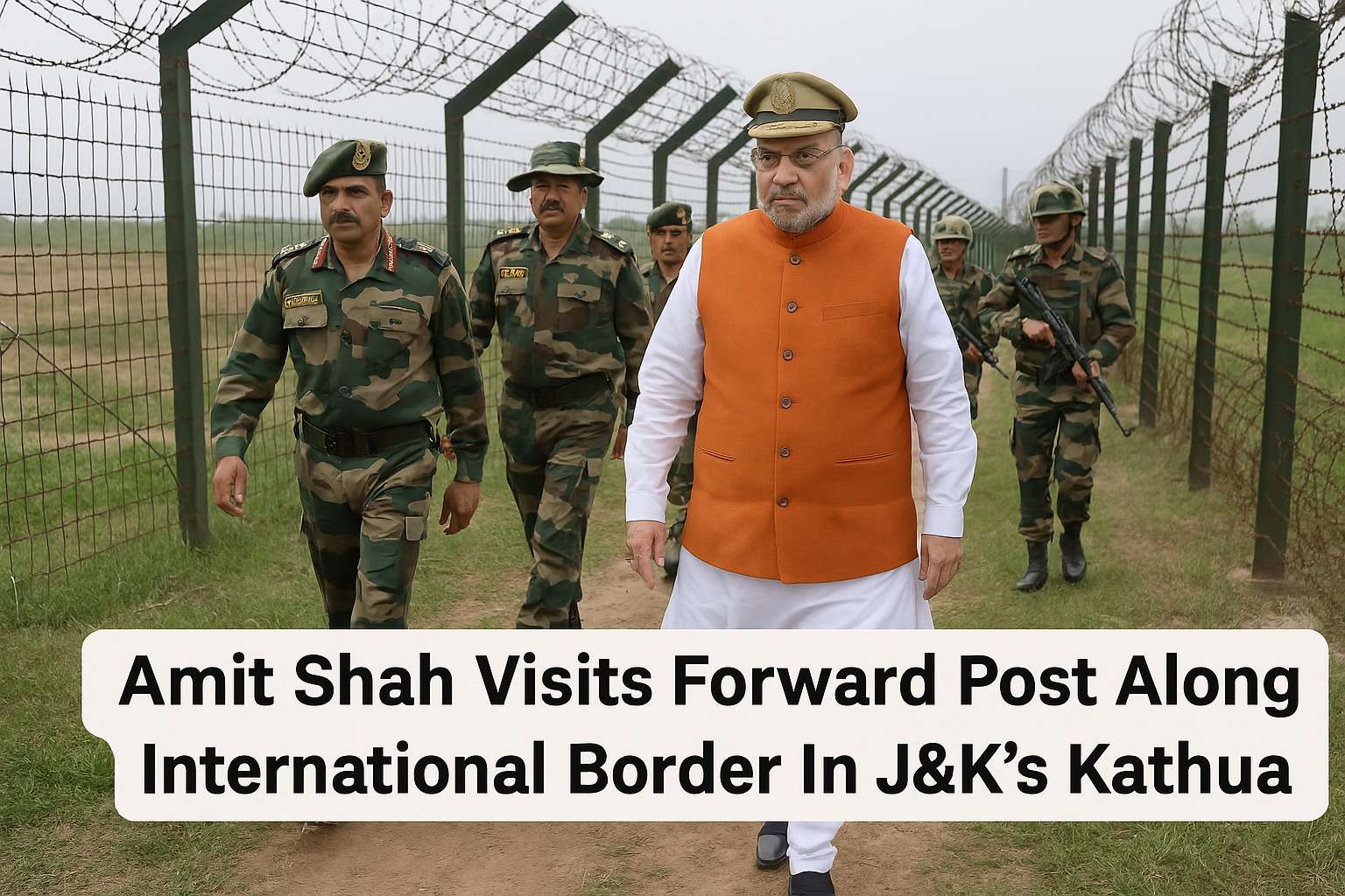 Jammu News: Amit Shah visits forward post along International Border in J&K Kathua