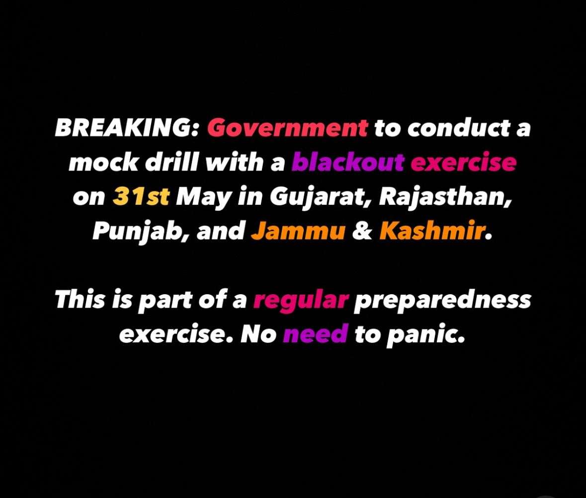 Civil Defence Exercise ‘Operation Shield’ scheduled for May 31, 2025