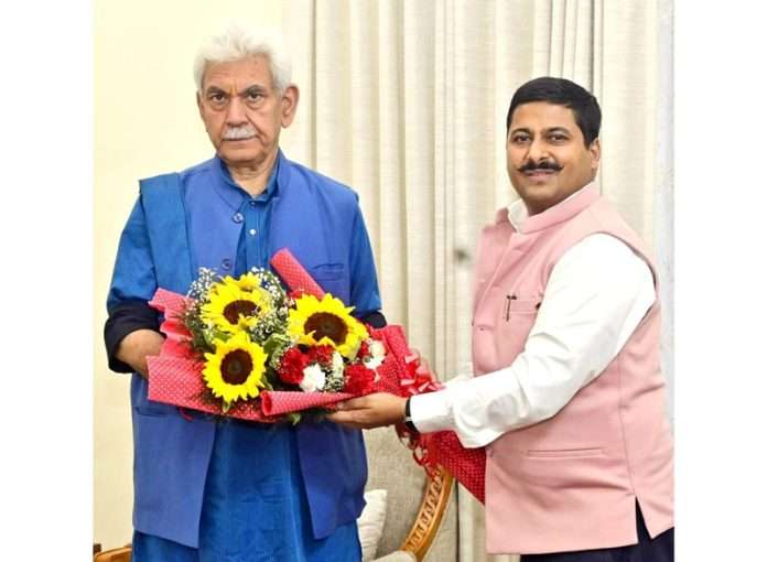 Jammu News: Gaurav calls on LG, seeks equitable development for Jammu region