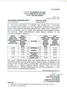 Vande Bharat Train Time Table