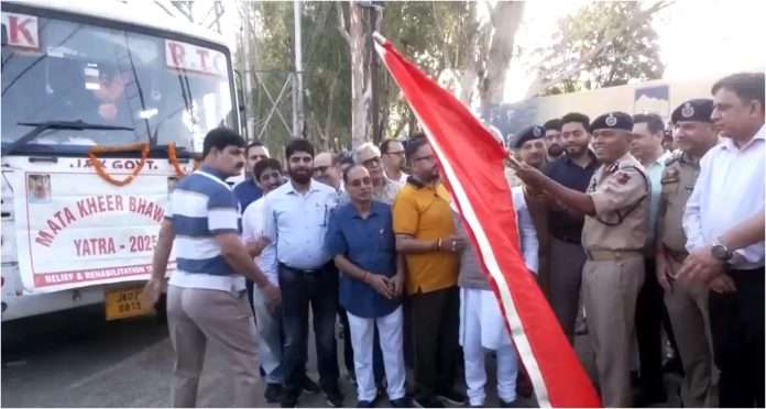 Hundreds Of Kashmiri Pandit Devotees Leave For Kheer Bhawani Mela