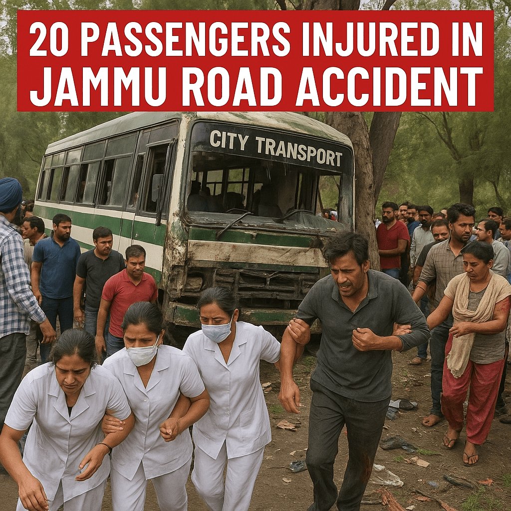 Jammu News : 20 Passenegers Injured In Jammu Road Accident