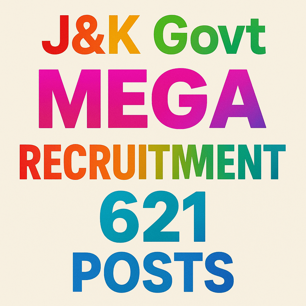 JKSSB Recruitment 2025 for 621 Posts