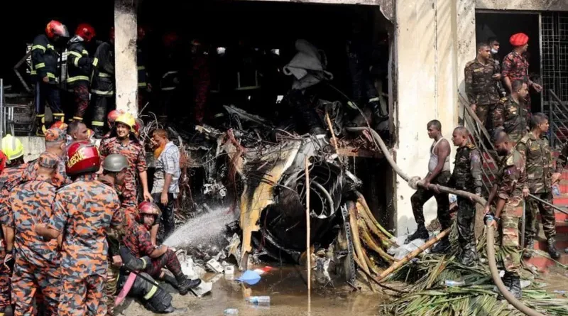 At least 20 dead after air force jet crashes into Bangladesh school