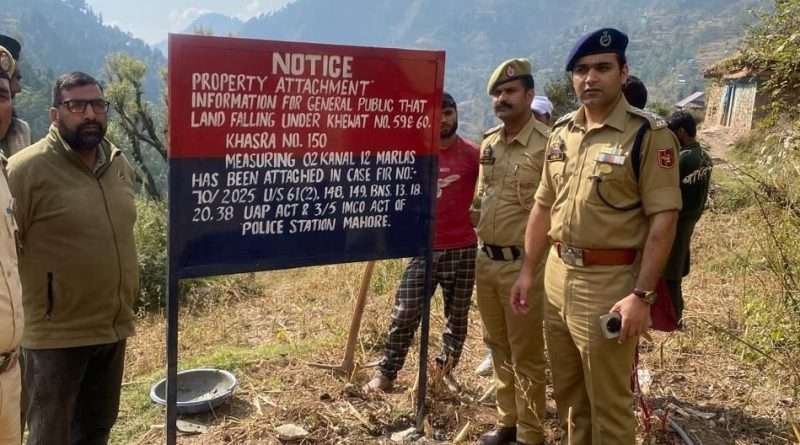 Reasi District Police attaches property belonging to Pakistan-based terror operative