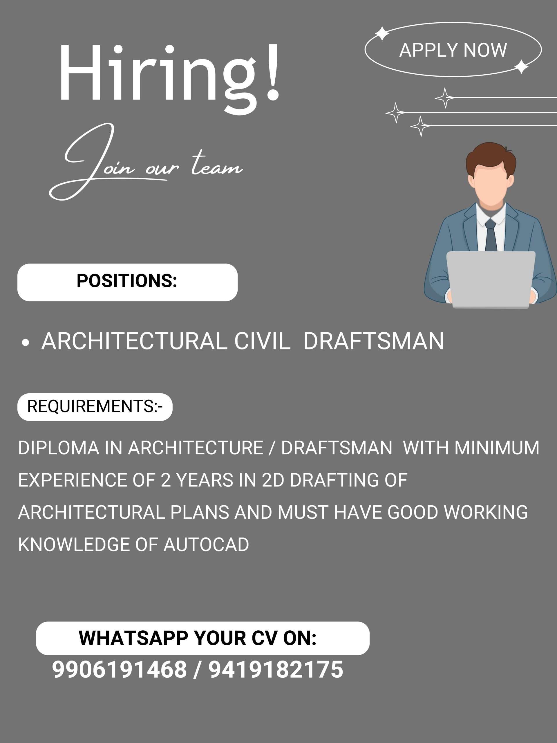 Architectural/Civil Draftsman Required in Jammu