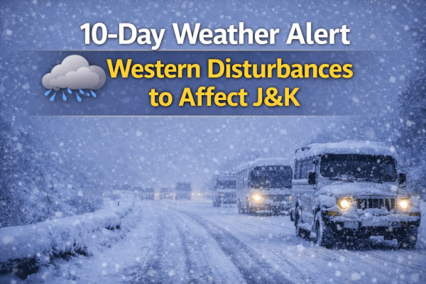 10-Day Weather Alert: Western Disturbances to Affect J&K