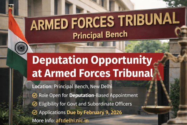 Armed Forces Tribunal Announces New Deputation Vacancy
