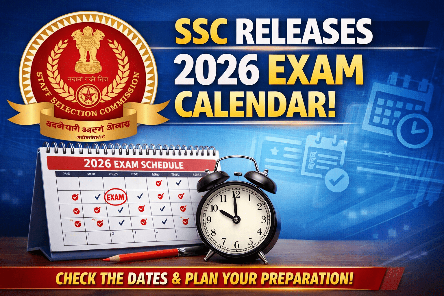SSC Releases 2026 Exam Calendar: Check Full Schedule