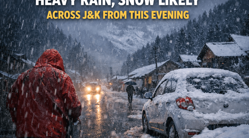Heavy Rain, Snow Likely Across J&K From This Evening