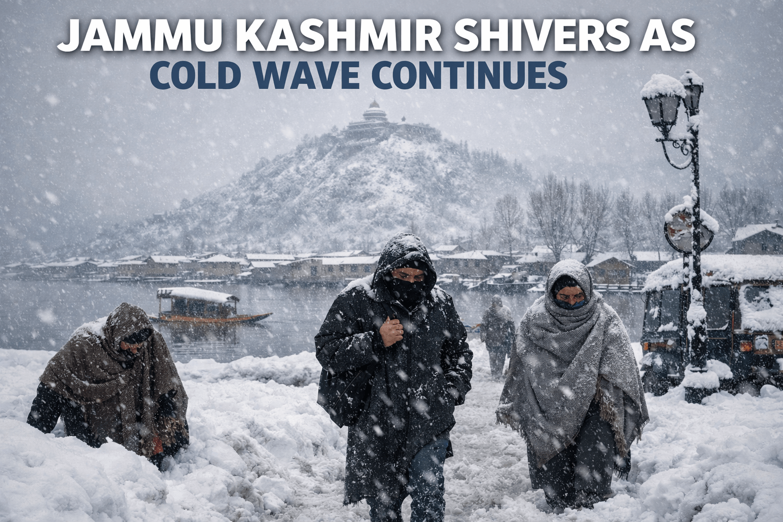 Jammu Kashmir Shivers as Cold Wave Continues