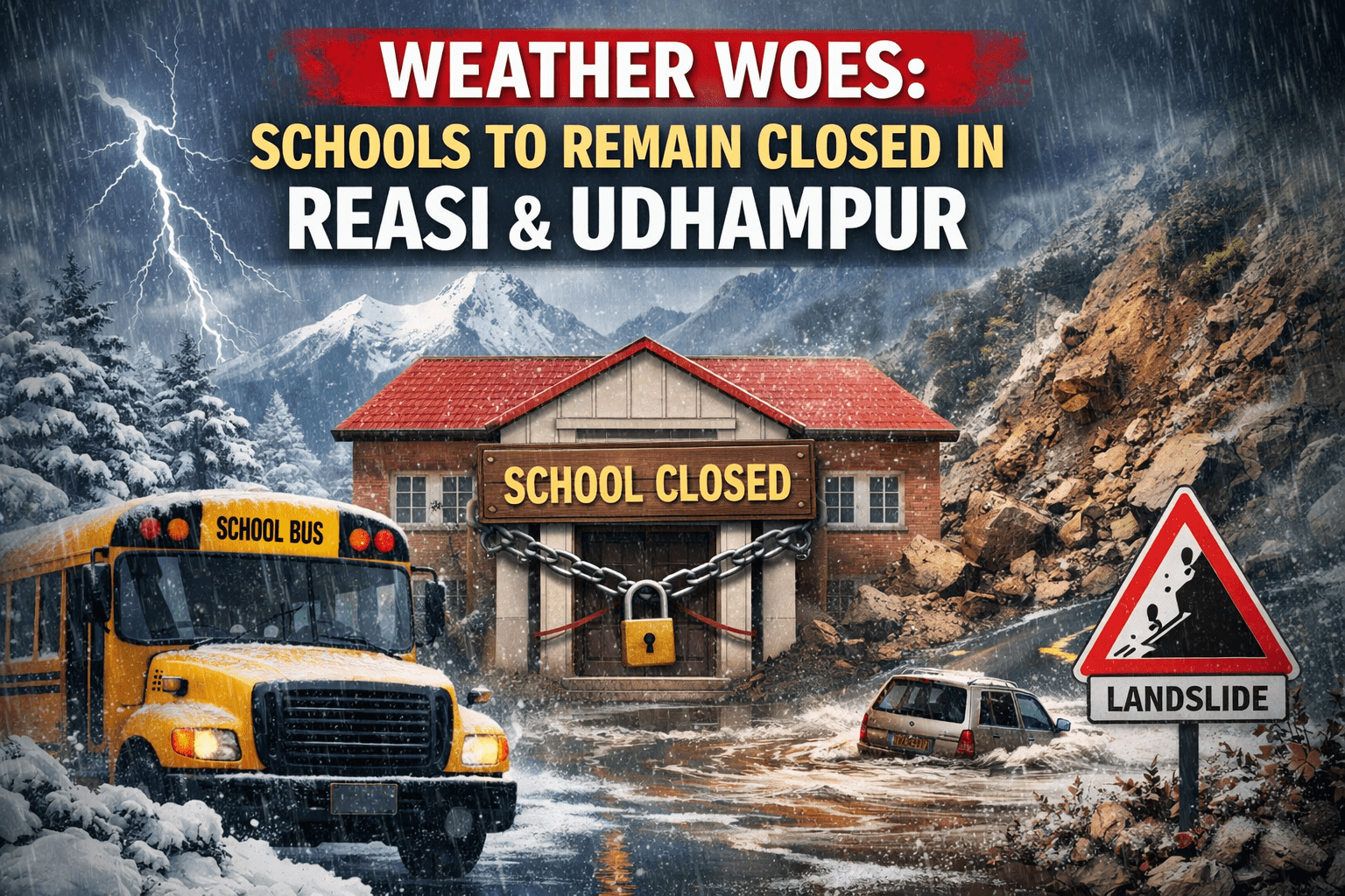 Weather Woes: Schools to Remain Closed in Reasi & Udhampur