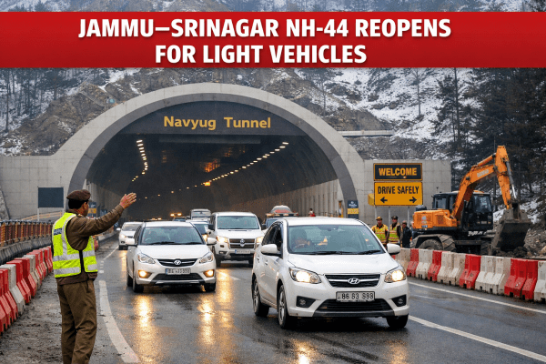Traffic Restored on NH-44; LMVs Moving Towards Jammu