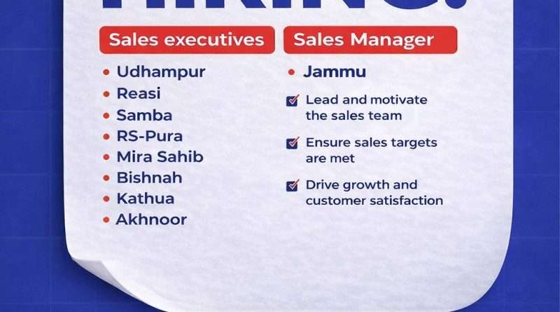 Various Job Recruitment in TVS Jammu