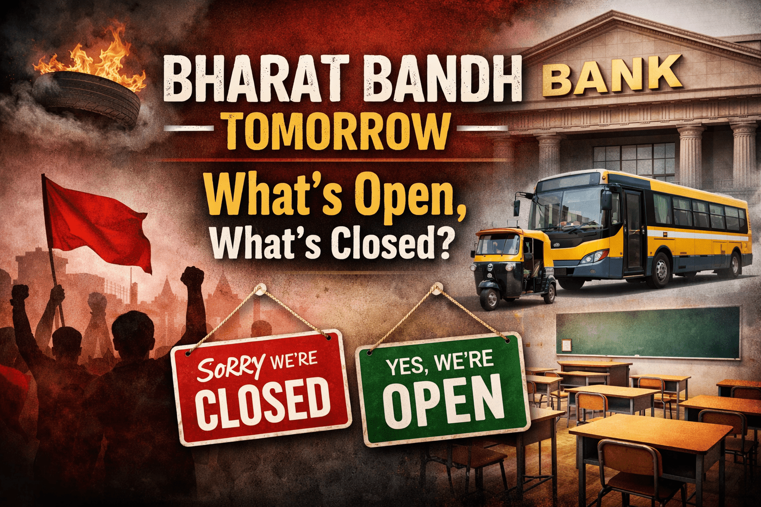Bharat Bandh Tomorrow: Whats Open, Whats Closed?