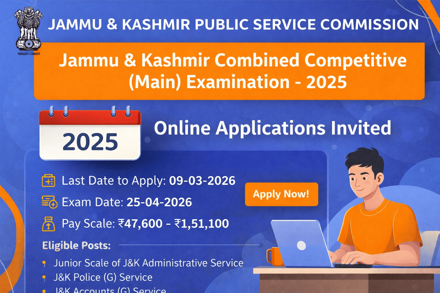 JK Combined Competitive (Main) Examination – 2025