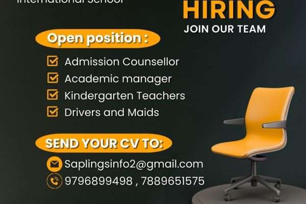 Saplings International School Jobs Openings