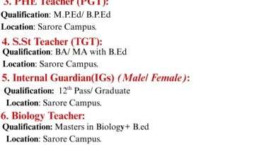 SP Smart Schools Recruitment for Various Posts