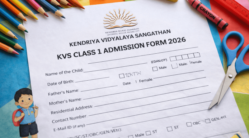 KVS Class 1 Admission Form 2026