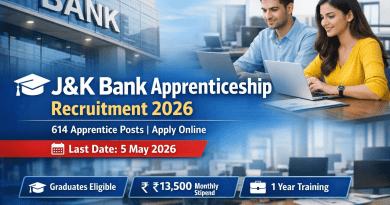 600+ Posts: J&K Bank Recruitment 2026, Last Date Extended