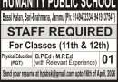 HUMANITY PUBLIC SCHOOL Jobs
