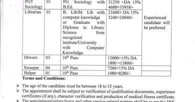 JK Police Public School Fresh Recruitment