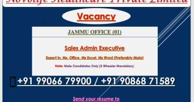 Novolife Healthcare Pvt Ltd Recruitment in Jammu