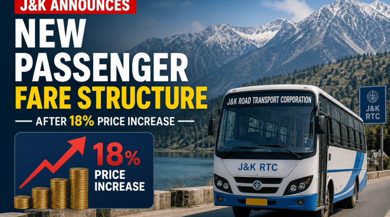J&K Announces New Passenger Fare Structure After 18% Price Increase