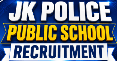 JK Police Public School Recruitment – Check District